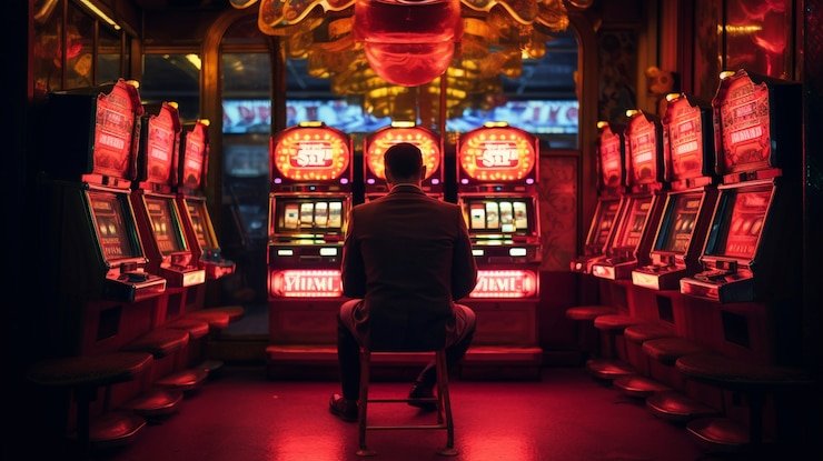 Roda roulette digital dengan cahaya ungu